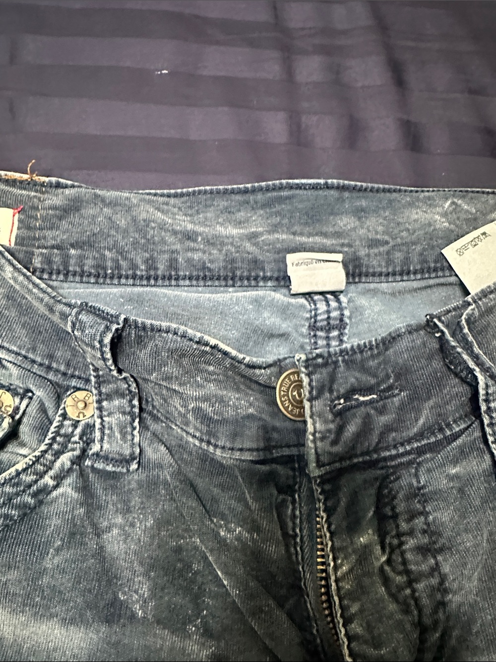 True religion Men's Washed Black Jeans - Classic Casual Fit - Picture 3 of 9